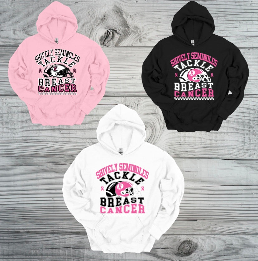 Breast Cancer Pink Out Adult Shively Seminoles Fan Hoodie