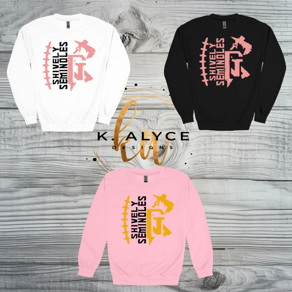 Pink Out Adult Shively Seminoles Fan Sweatshirt - Design