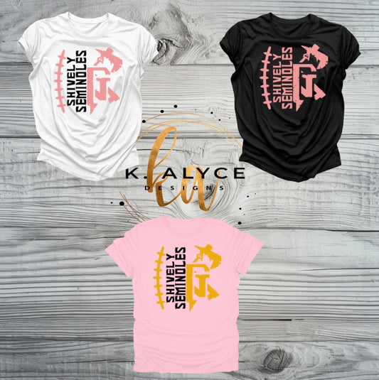 Pink Out Adult Shively Seminoles Fan T-Shirt - Design 2
