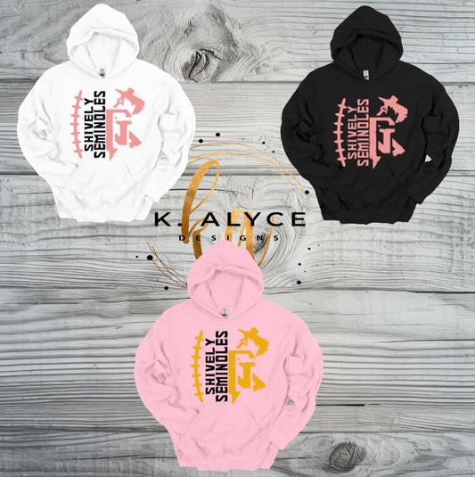 Pink Out Adult Shively Seminoles Fan Hoodie - Design 2